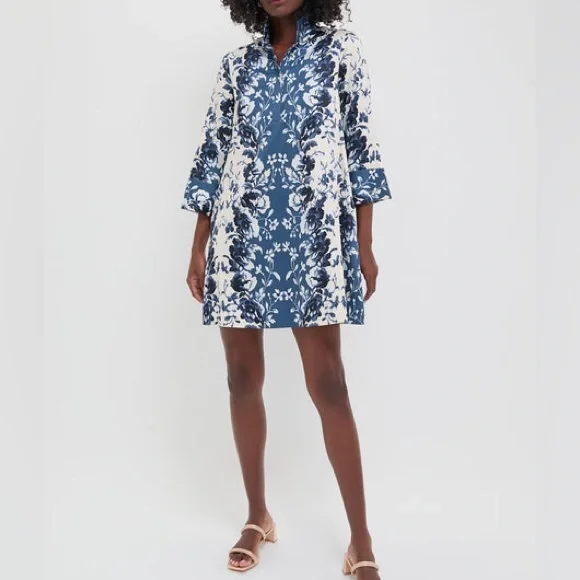 TUCKERNUCK Indigo Reflection Stretch Cotton Megan Dress - Picture 6 of 10